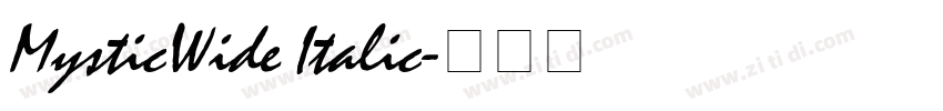 MysticWide Italic字体转换